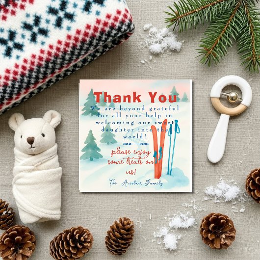 Après Bébé baby Labor Delivery NICU Hospital サンキューカード