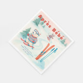 Après Bébé baby ski Polar bear Fox woodland スタンダードランチョンナプキン (角)