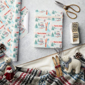 Après Bébé  Polar Bear & Arctic Fox Skiing ラッピングペーパー
