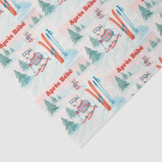Après Bébé  Polar Bear & Arctic Fox Skiing 薄葉紙 (詳細)