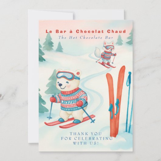 Après Bébé SKi Baby Boho Hot Chocolate Bar Sign  招待状 (裏面)