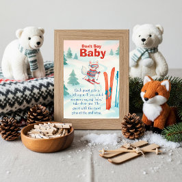 Après Bébé Ski Baby Don't Say Baby Game Sign  招待状