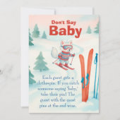 Après Bébé Ski Baby Don't Say Baby Game Sign  招待状 (正面)