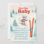 Après Bébé Ski Baby Don't Say Baby Game Sign  招待状 (裏面)