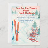 Après Bébé ski Baby Food Challenge Game Sign 招待状 (正面)