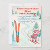 Après Bébé ski Baby Food Challenge Game Sign 招待状 (裏面)