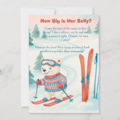 Après Bébé Ski Baby How Big Is Her Belly sign 招待状 (裏面)