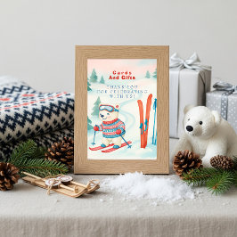 Après Bébé Ski baby Polar Bear Cards & Gifts Sign 招待状