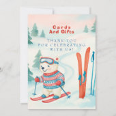 Après Bébé Ski baby Polar Bear Cards & Gifts Sign 招待状 (裏面)