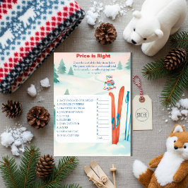 Après Bébé Ski Baby Price is Right Game card 招待状