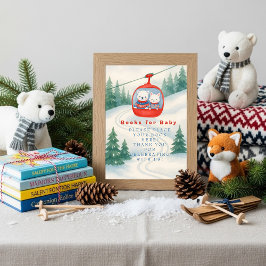 Après Bébé Ski Baby Woodland Books for Baby Sign 招待状