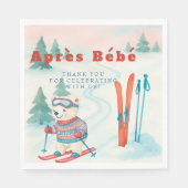 Après Bébé ski Polar Bear スタンダードランチョンナプキン (正面)