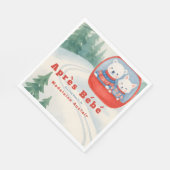 Après Bébé ski woodland animals winter baby shower スタンダードランチョンナプキン (角)