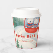 Après Bébé ski woodland animals winter baby shower 紙コップ (正面)