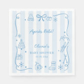 Après Bébé Winter Baby Shower スタンダードランチョンナプキン (正面)