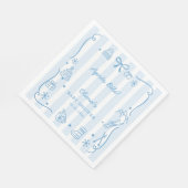 Après Bébé Winter Baby Shower スタンダードランチョンナプキン (角)