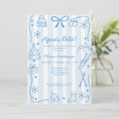 Après Bébé Winter Boy Registry QR Code Baby Shower 招待状 (スタンド正面)