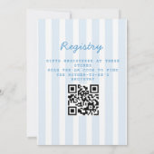 Après Bébé Winter Boy Registry QR Code Baby Shower 招待状 (裏面)