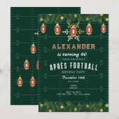 Après Football Christmas Sports Birthday Party 招待状 (正面/裏面)