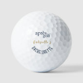 Après Golf Bachelorette Blue Elegant Preppy Floral ゴルフボール (正面)
