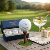 Après Golf Bachelorette Blue Elegant Preppy Floral ゴルフボール