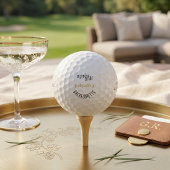 Après Golf Bachelorette Blue Elegant Preppy Floral ゴルフボール
