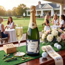 Apres Golf Elegant Royal Blue Floral Bachelorette 