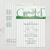 Apres Golf Last Swing Before the Ring Bachelorette 招待状 (正面/裏面)