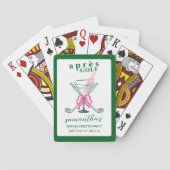 Aprés Golf Martini Coquette Bow Bachelorette Party トランプ (裏面)