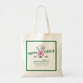 Aprés Golf Martini Coquette Bow Bachelorette Party トートバッグ