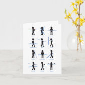 Apres Skiの運オプションバリアントスキー衣服おもしろい カード (黄色い花)