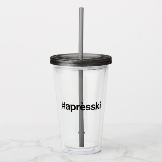 APRES SKIハッシュタグ アクリルタンブラー (正面)