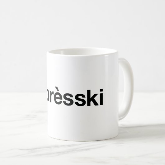 APRES SKIハッシュタグ コーヒーマグカップ (正面右)