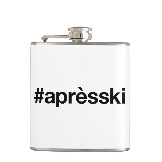 APRES SKIハッシュタグ フラスク (正面)