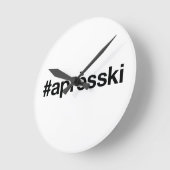 APRES SKIハッシュタグ ラウンド壁時計 (傾斜)
