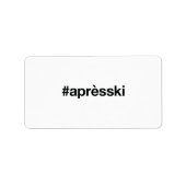 APRES SKIハッシュタグ ラベル (正面)