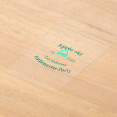 Après-ski bachelorette party turquoise hat name da アクリル招待状 (レイダウン)