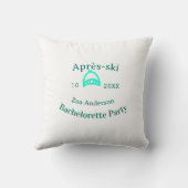 Après-ski bachelorette party turquoise hat name da クッション (裏面)