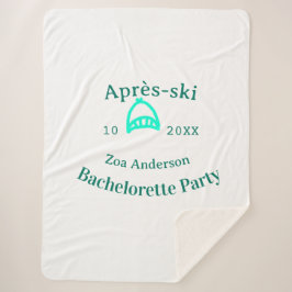 Après-ski bachelorette party turquoise hat name da シェルパブランケット