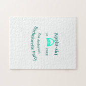 Après-ski bachelorette party turquoise hat name da ジグソーパズル (横)