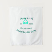 Après-ski bachelorette party turquoise hat name da タペストリー (正面)