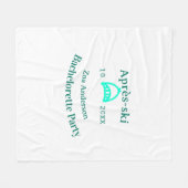 Après-ski bachelorette party turquoise hat name da フリースブランケット (正面(横))