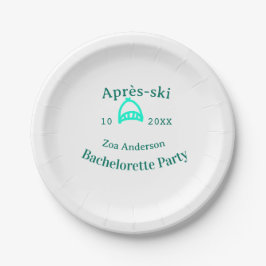 Après-ski bachelorette party turquoise hat name da ペーパープレート