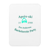 Après-ski bachelorette party turquoise hat name da マグネット (縦)