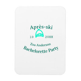 Après-ski bachelorette party turquoise hat name da マグネット