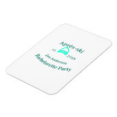 Après-ski bachelorette party turquoise hat name da マグネット (左側)