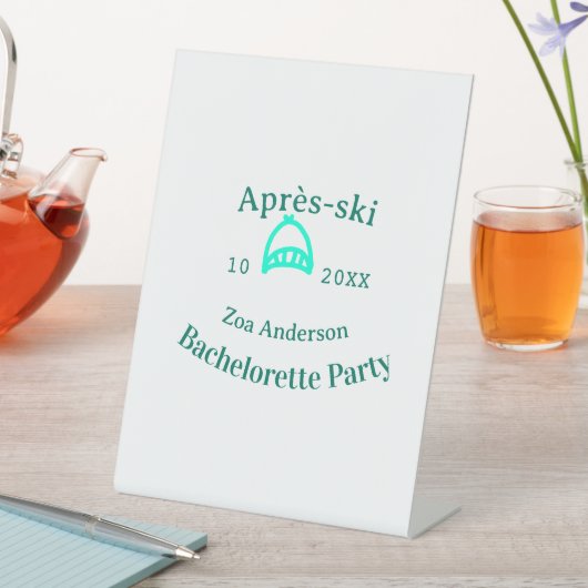 Après-ski bachelorette party turquoise hat name da 台座サイン (インサイチュ)