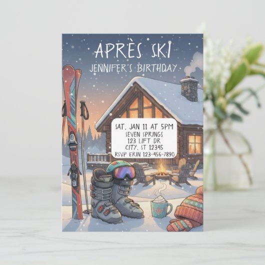 Après Ski Birthday Party 招待状 (スタンド正面)