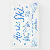 Après Ski Birthday Ski Party Vinyl Banner 横断幕 (縦)