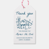 Après Ski Champagne on Ice Winter Bach Party ギフトタグ (正面)